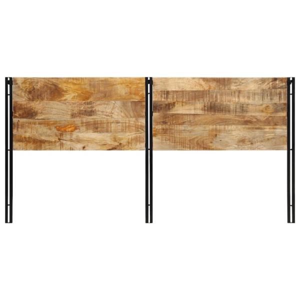 Kopfteil 200 cm Massivholz Mango und Eisen