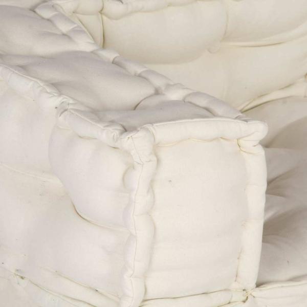 Pouf Modular Creme 140x70x36 cm Stoff