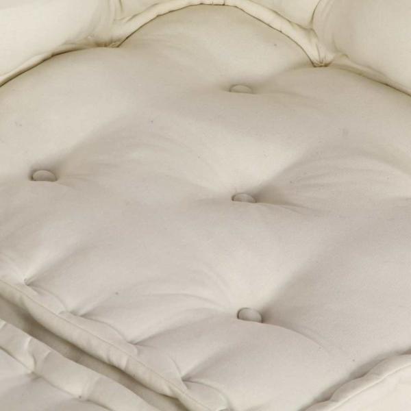 Pouf Modular Creme 140x70x36 cm Stoff