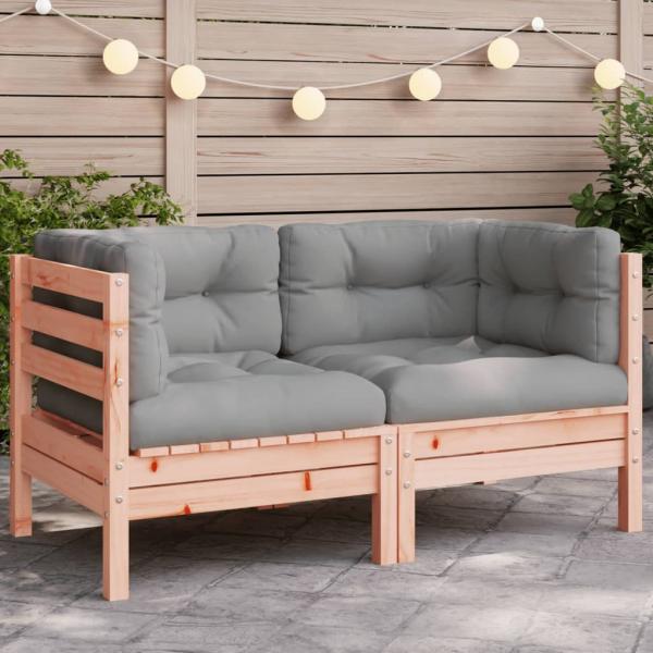 ARDEBO.de - Garten-Ecksofa mit Kissen Massivholz Douglasie