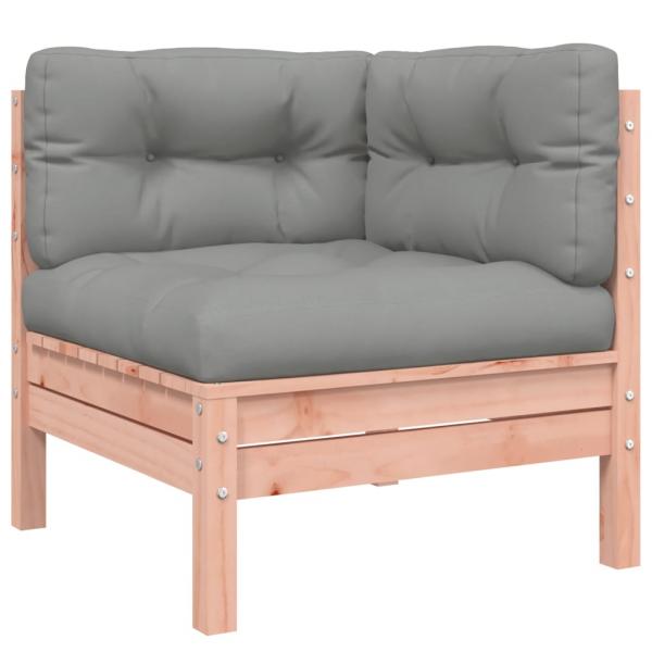 Garten-Ecksofa mit Kissen Massivholz Douglasie