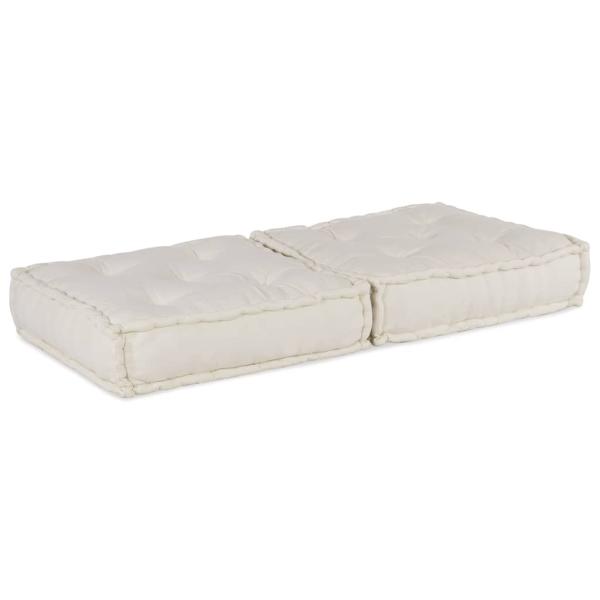 Pouf Modular Creme 70x70x36 cm Stoff