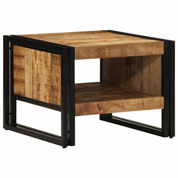 ARDEBO.de - Couchtisch 50x50x38 cm Raues Massivholz Mango