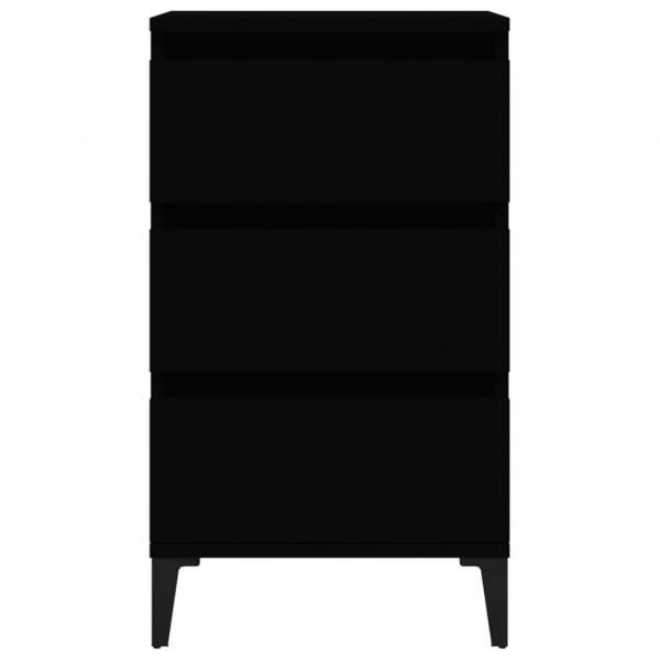 Nachttisch Schwarz 40x35x70 cm Holzwerkstoff