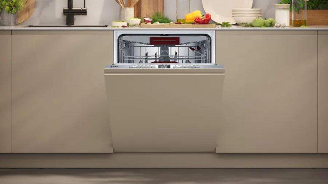 Neff S155ECX15E N50 Vollintegrierter Geschirrspüler, 60 cm breit, 14 Maßgedecke, AquaStop, HomeConnect, Flex Besteckschublade, Time Light