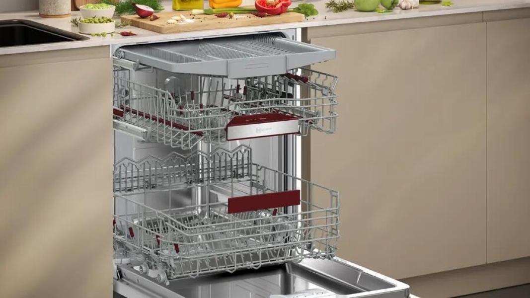 Neff S155ECX15E N50 Vollintegrierter Geschirrspüler, 60 cm breit, 14 Maßgedecke, AquaStop, HomeConnect, Flex Besteckschublade, Time Light