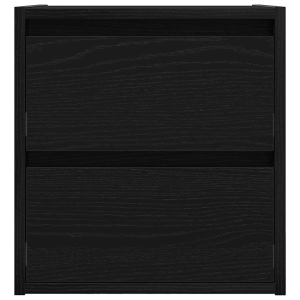 Wand-Nachttisch Schwarz Eichen-Optik 38x34x40 cm