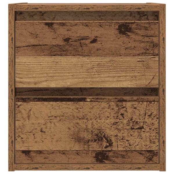 Wand-Nachttische 2 Stk. Altholz-Optik 38x34x40 cm