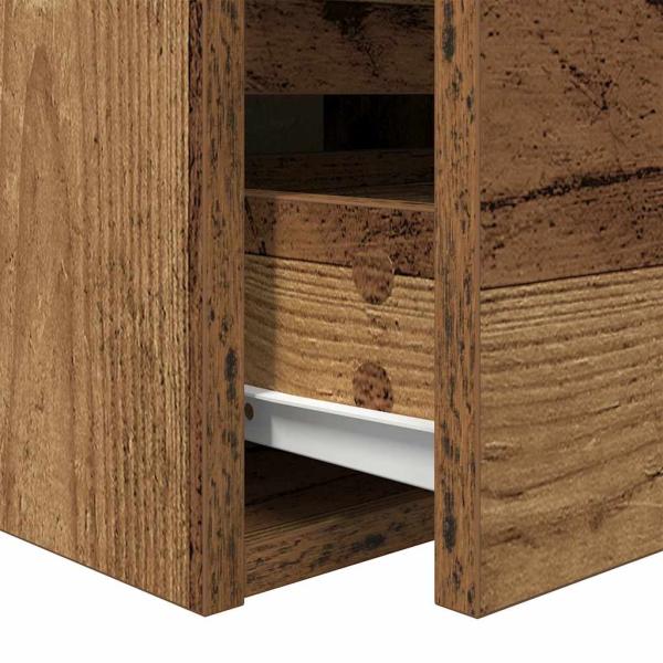Wand-Nachttische 2 Stk. Altholz-Optik 38x34x40 cm