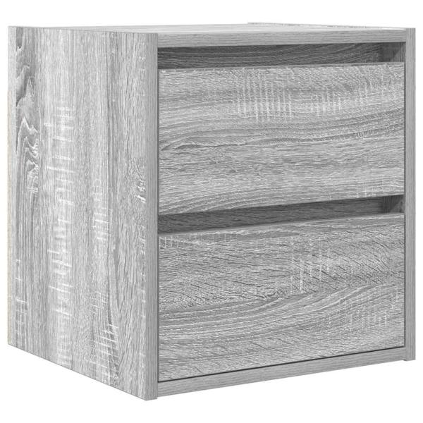 Wand-Nachttisch Grau Sonoma 38x34x40 cm