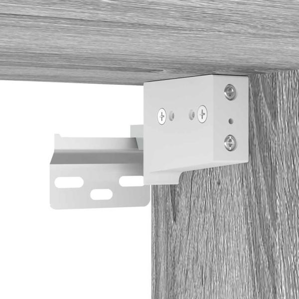 Wand-Nachttisch Grau Sonoma 38x34x40 cm