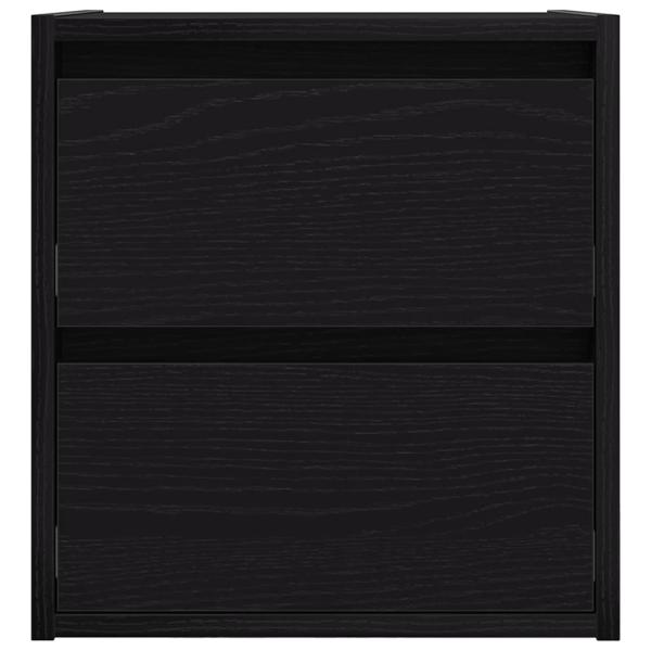 Wand-Nachttische 2 Stk. Schwarz Eichen-Optik 38x34x40 cm