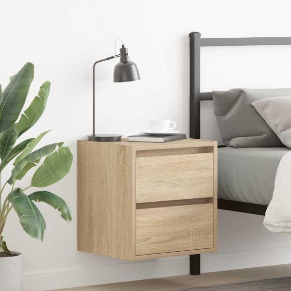 ARDEBO.de - Wand-Nachttische 2 Stk. Sonoma-Eiche 38x34x40 cm
