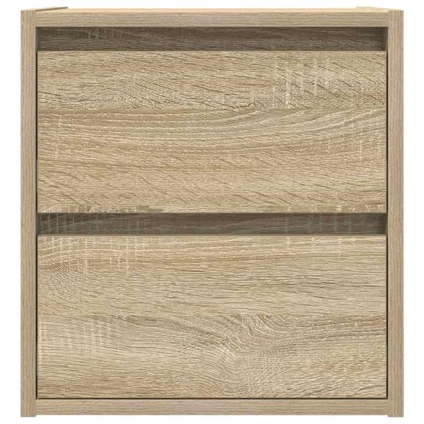 Wand-Nachttische 2 Stk. Sonoma-Eiche 38x34x40 cm