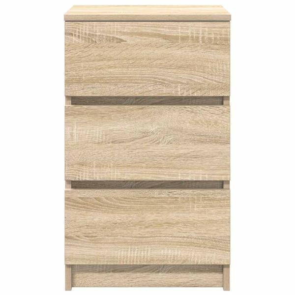 Nachttisch mit 3 Schubladen Sonoma-Eiche 39x35x65 cm