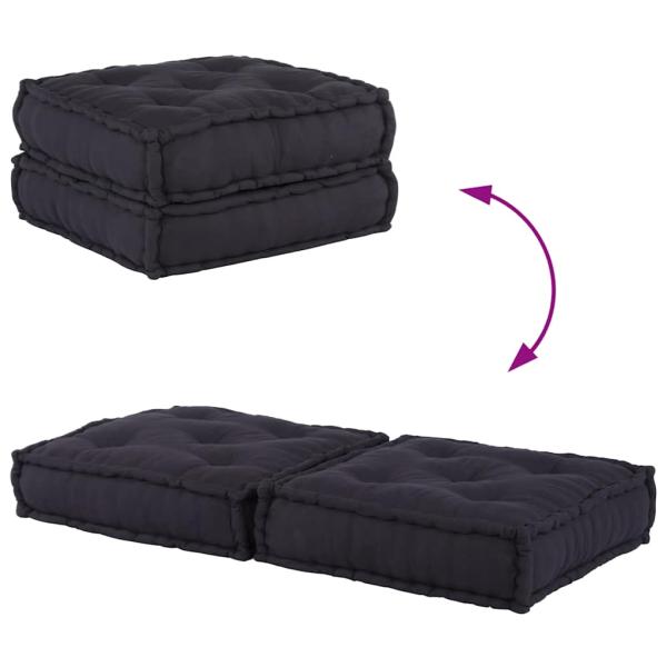 Pouf Modular Anthrazit 70x70x36 cm Stoff