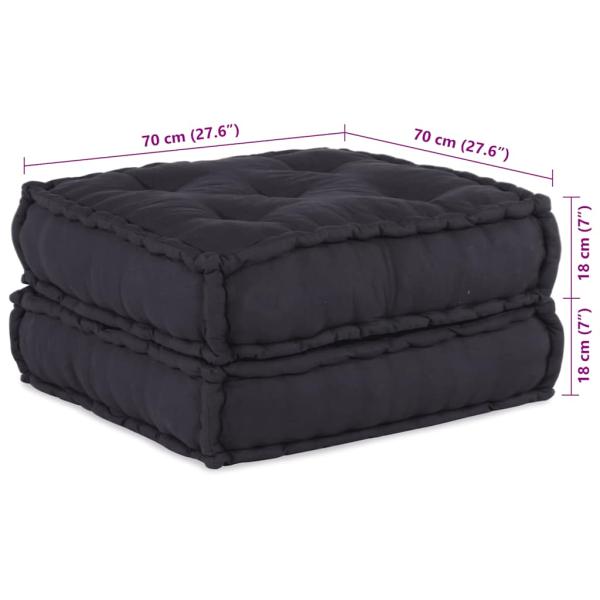 Pouf Modular Anthrazit 70x70x36 cm Stoff