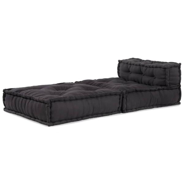 Pouf Modular Anthrazit 70x70x54 cm Stoff