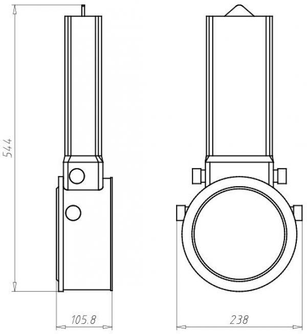 Kaiser Einbaugehäuse HaloX 180 mit Tunnel 325 für Ortbeton, weiß (1282-40)