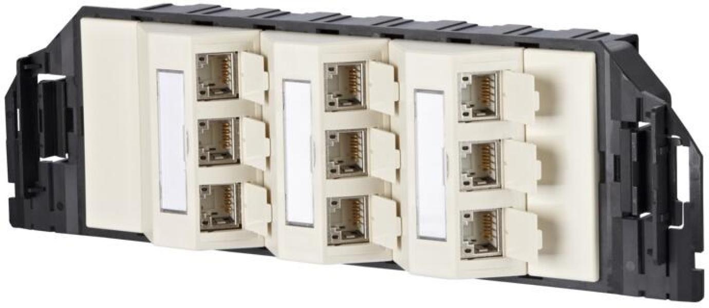 ARDEBO.de Metz Connect C6Amodul 9 Port 180°M GB3 Anschlusseinheit, perlweiß (130B11S90301-E)
