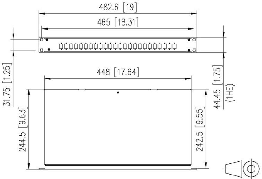 Metz Connect OpDAT fix splice 24xLC-D OM3 LWL-Patchfeld