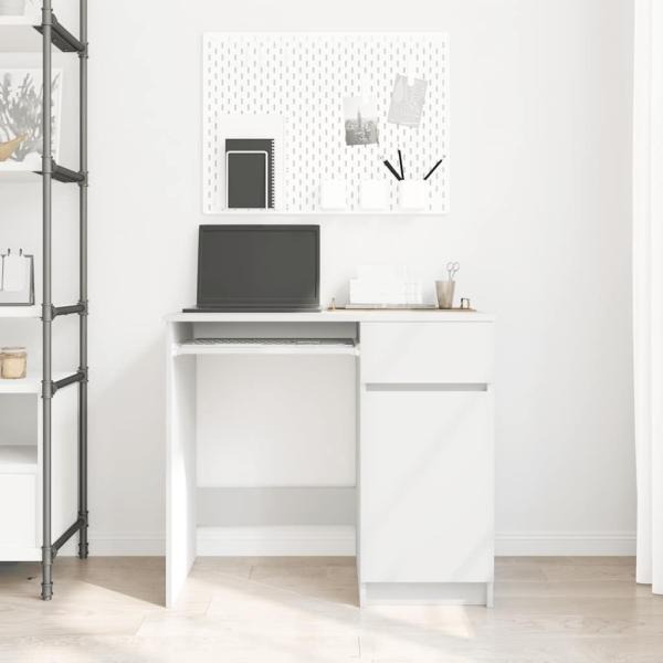 Schreibtisch Weiß 86x49x76 cm Holzwerkstoff