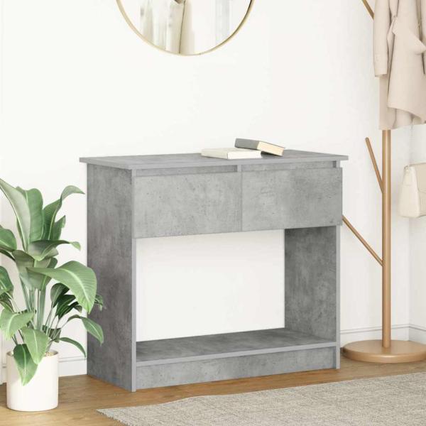ARDEBO.de - Konsolentisch mit Schubladen Betongrau 85,5x38,5x74,5 cm