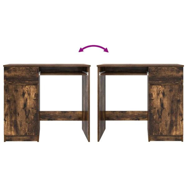 Schreibtisch Räuchereiche 86x49x76 cm Holzwerkstoff