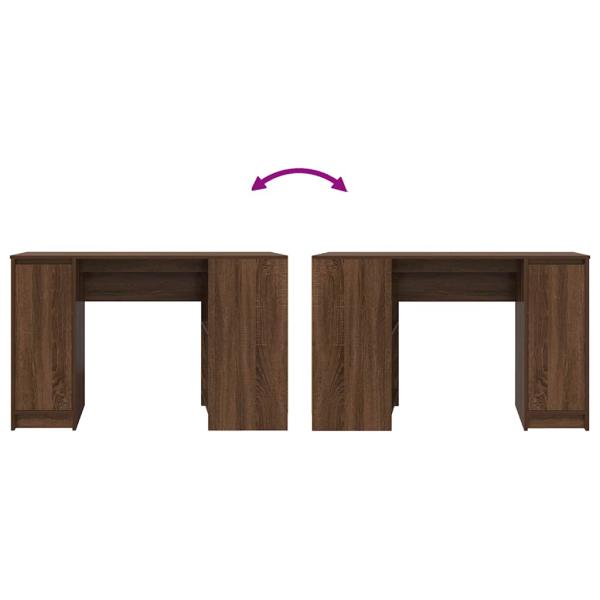 Schreibtisch Braun Eichen-Optik 120x42x76 cm Holzwerkstoff