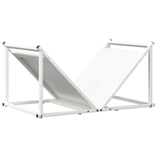 Brennholzregal Weiß 70x43x34,5 cm Kaltgewalzter Stahl