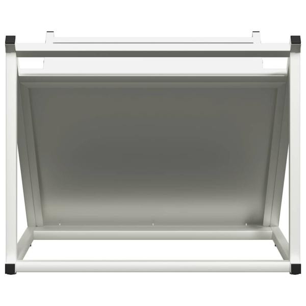 Brennholzregal Weiß 70x43x34,5 cm Kaltgewalzter Stahl