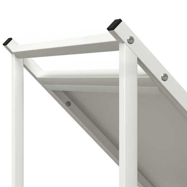 Brennholzregal Weiß 70x43x34,5 cm Kaltgewalzter Stahl