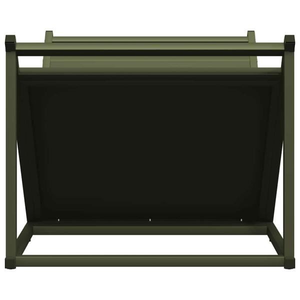 Brennholzregal Olivgrün 70x43x34,5 cm Kaltgewalzter Stahl