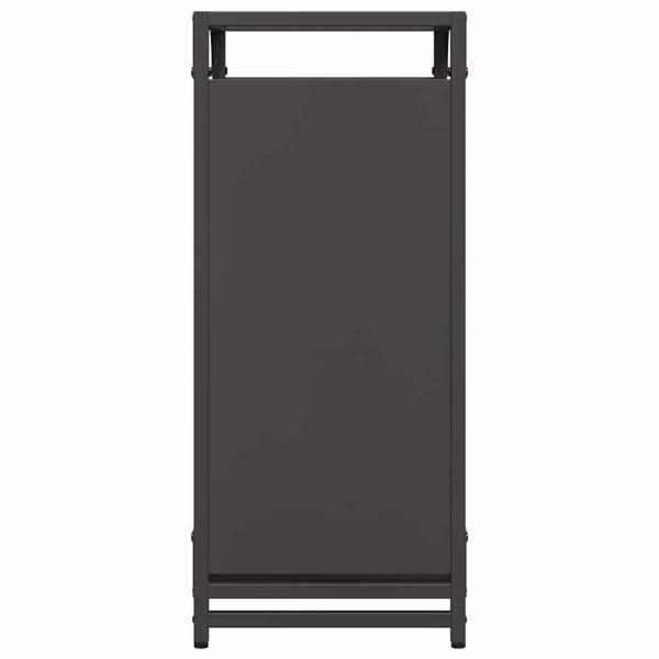 Brennholzregal Schwarz 44x28x65 cm Kaltgewalzter Stahl