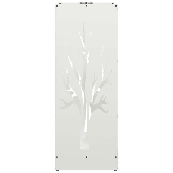 Brennholzregal Weiß 40x30x80 cm Kaltgewalzter Stahl