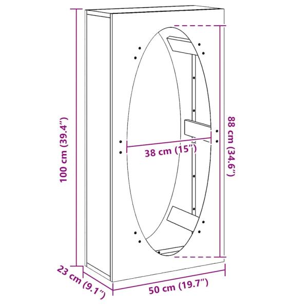 Brennholzregal Anthrazit 50x23x100 cm Kaltgewalzter Stahl