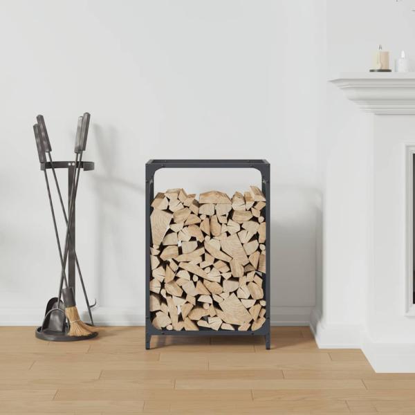 Brennholzregal Anthrazit 44x28x65 cm Kaltgewalzter Stahl
