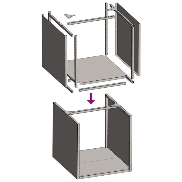 Brennholzregal Anthrazit 40x40x40 cm Kaltgewalzter Stahl