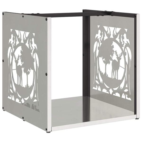 Brennholzregal 40x40x40 cm Edelstahl