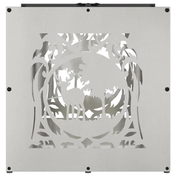 Brennholzregal 40x40x40 cm Edelstahl