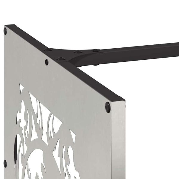 Brennholzregal 40x40x40 cm Edelstahl