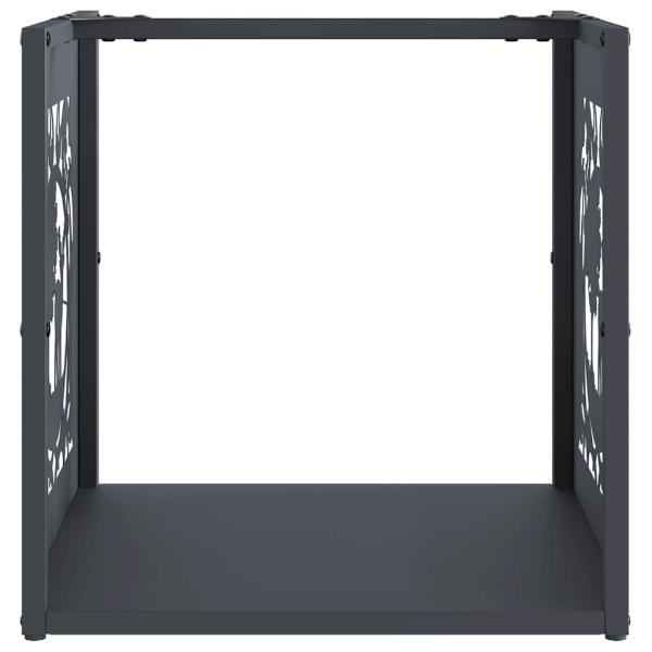 Brennholzregal Anthrazit 40x40x40 cm Kaltgewalzter Stahl