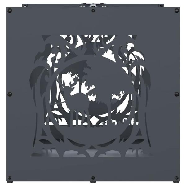 Brennholzregal Anthrazit 40x40x40 cm Kaltgewalzter Stahl