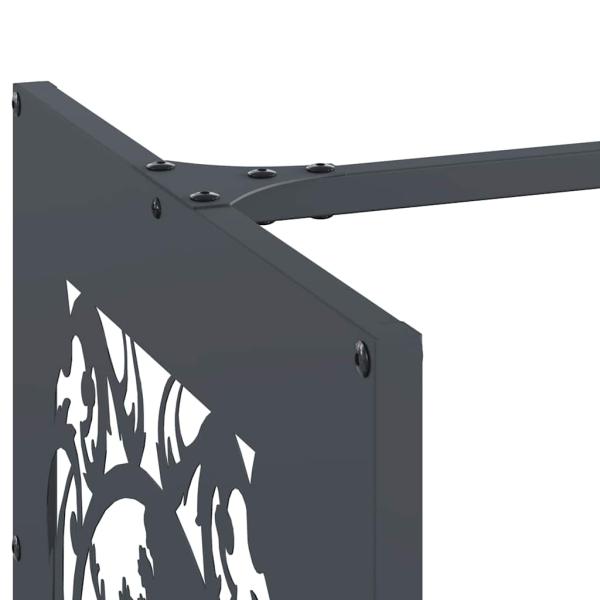 Brennholzregal Anthrazit 40x40x40 cm Kaltgewalzter Stahl