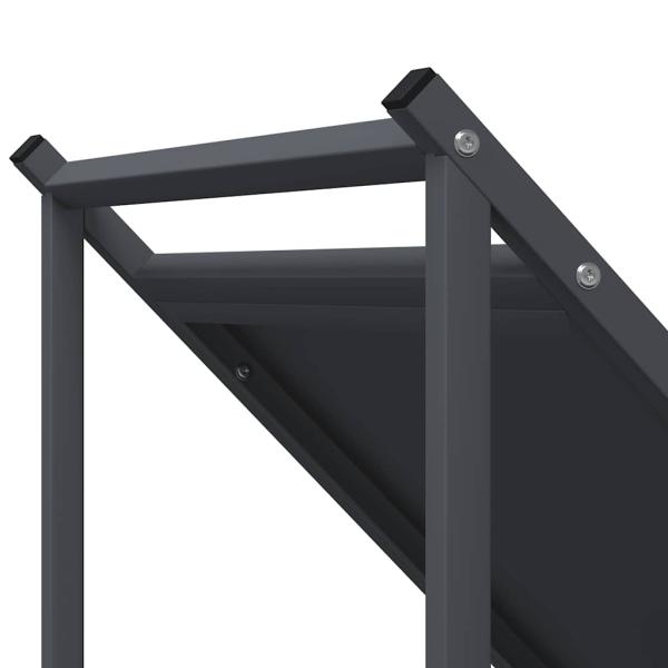 Brennholzregal Anthrazit 70x43x34,5 cm Kaltgewalzter Stahl