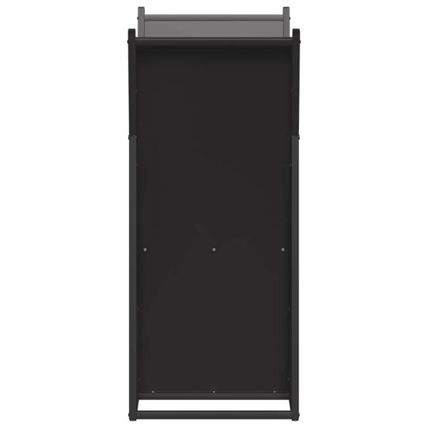 Brennholzregal Schwarz 69,5x35x81 cm Kaltgewalzter Stahl
