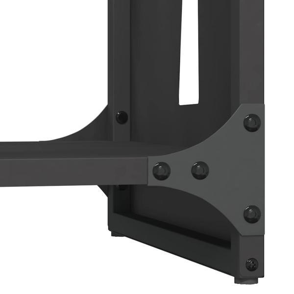 Brennholzregal Schwarz 40x30x80 cm Kaltgewalzter Stahl