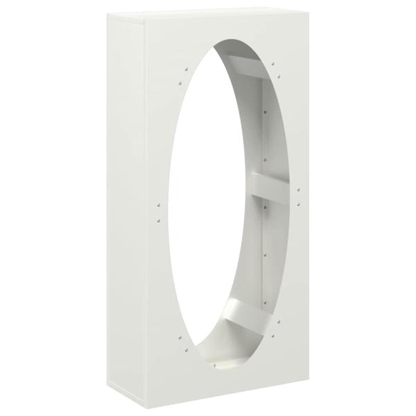 Brennholzregal Weiß 50x23x100 cm Kaltgewalzter Stahl