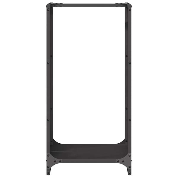 Brennholzregal Schwarz 40x30x80 cm Kaltgewalzter Stahl