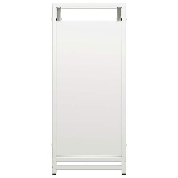 Brennholzregal Weiß 44x28x65 cm Kaltgewalzter Stahl